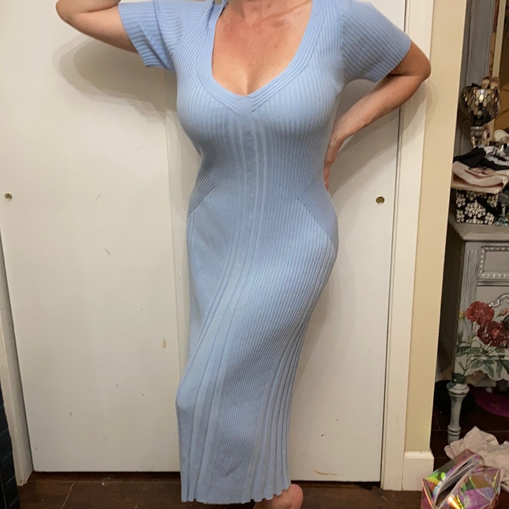 Sweater Dress Large Blue